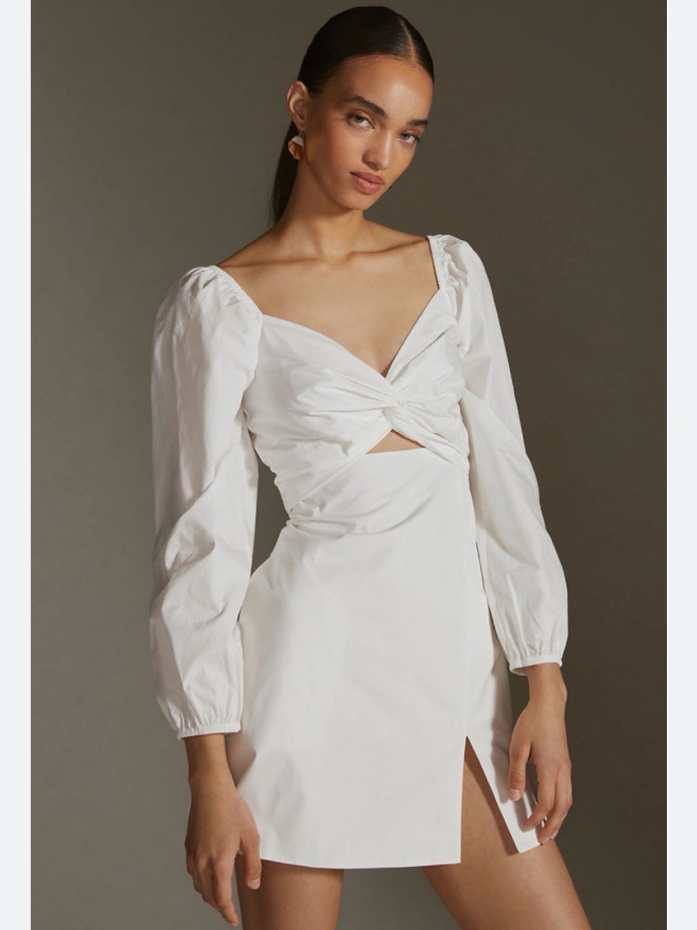Mare Mare  Womens Dress M White Mini Cut Out Twill Halter Antro.